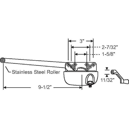 Strybuc Casement Operator White 36-331-3E